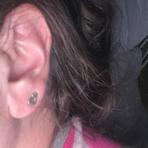 Customer photo, Snowman Stud Earrings