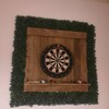 Cadre De Protection Murale En Bois Pour Cible De Fléchettes - Design Premium Avec Option Support Tablette