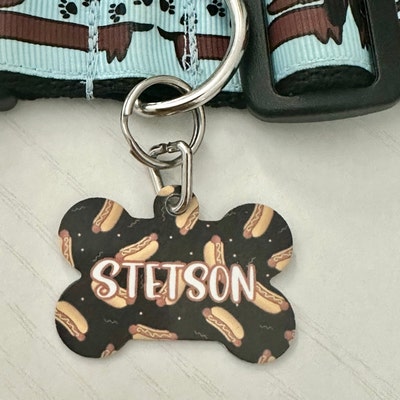 Coconut Print Dog Tag Summer ID Tag Beach Dog Tag Double - Etsy
