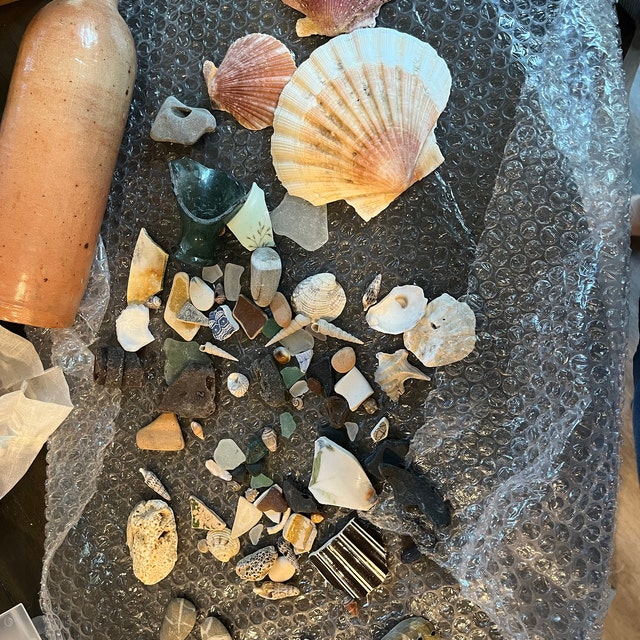 Genuine Sea Glass Beach Treasure Beach Glass Sea Pottery Beach Decor Beach  Stones Shell Bulk Mermaid Treasure Box Sea Ceramic Seaglass 