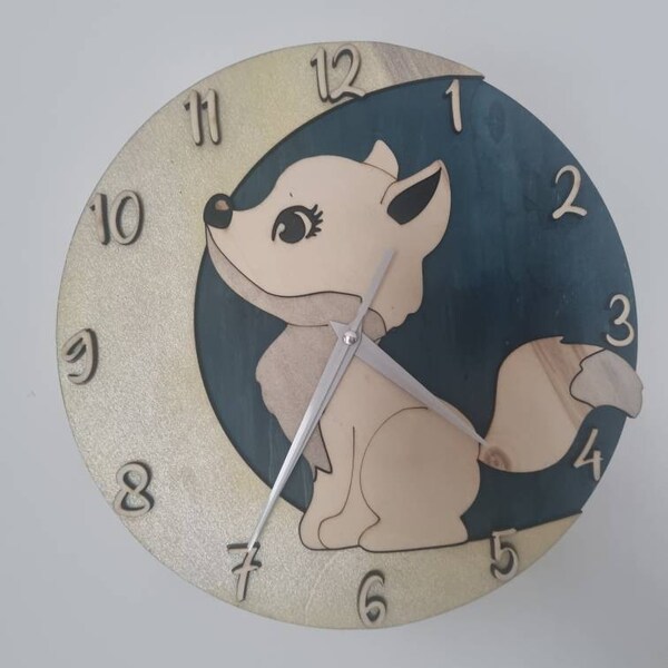 Lawnoval Runde Holz Wanduhr - Geräuschlose Quarzuhr Mit 12cm Durchmesser