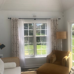 Barra de cortina doble con diferentes tuberías para ventana con