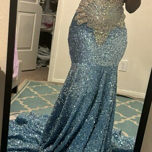 White lace mermaid long prom dress, white lace evening dress