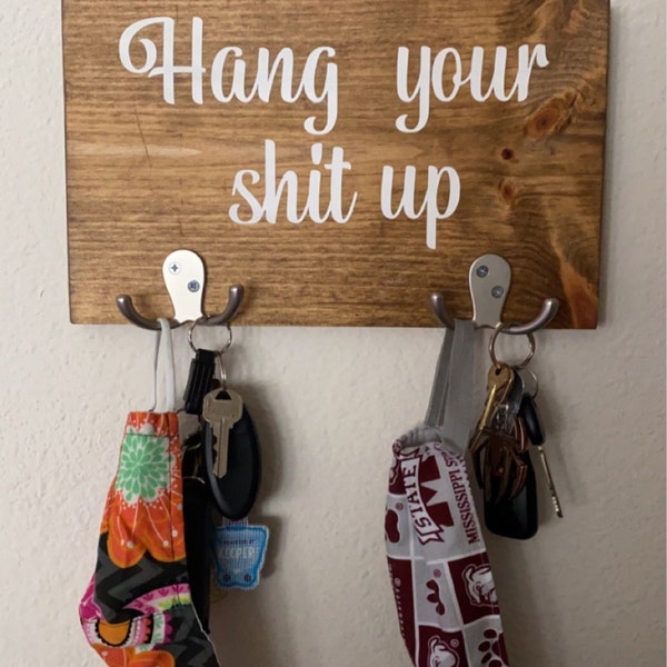 Funny Key Holder for Wall | Key Rack | Hang Your Shit Up - Etsy