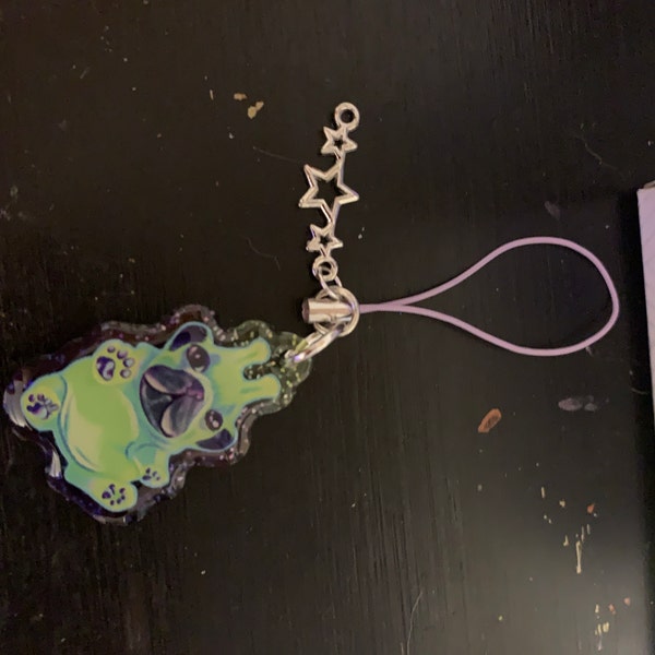Geeble Jotchua Alienposting Glitter Acrylic Phone Charm - Etsy