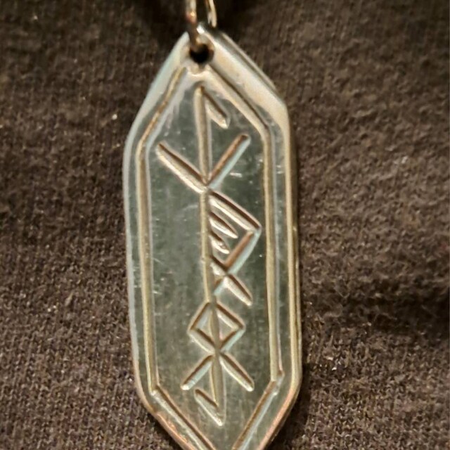 King & Prince - RUNE Spiritual Warrior Rune - Pewter Pendant - Awaken the Warrior
