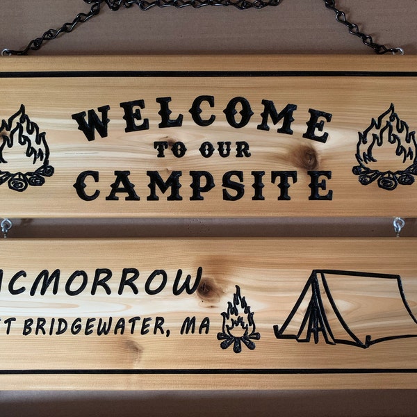 Personalized Camping Sign Custom RV Sign Campsite Sign Glamping Sign ...