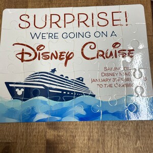 Surprise Disney Cruise Ship Reveal Puzzle, Wish, Dream, Wonder, Fantasy,  Treasure, and Magic, Vacation Announcement, Customize Your Message -   Israel