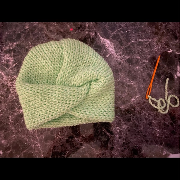 Baby Turban Addi Knitting Machine PATTERN / Newborn Hat Knit Machine ...