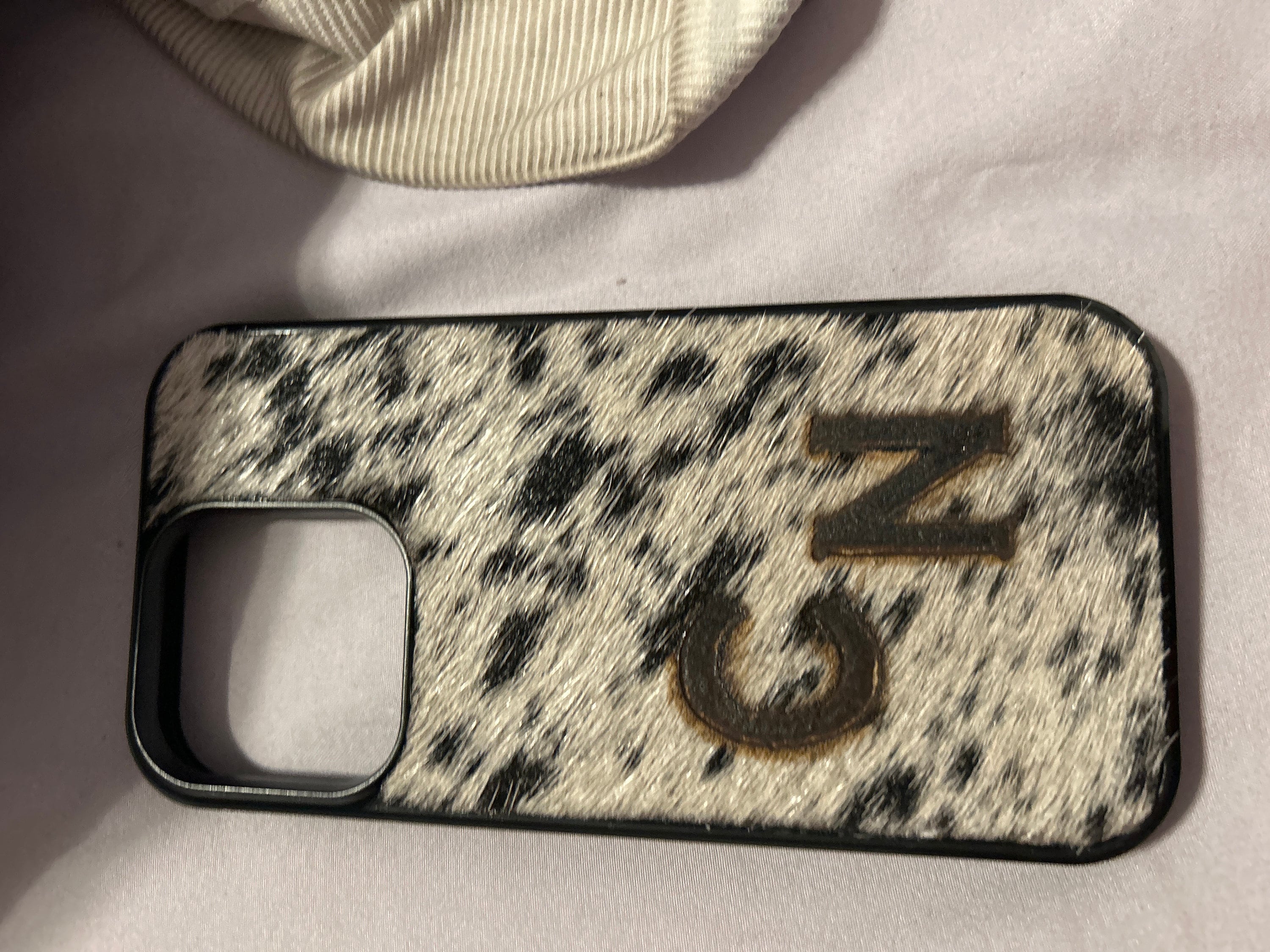 Genuine Hair On Hide, Western Cow iPhone Case, Phone Case