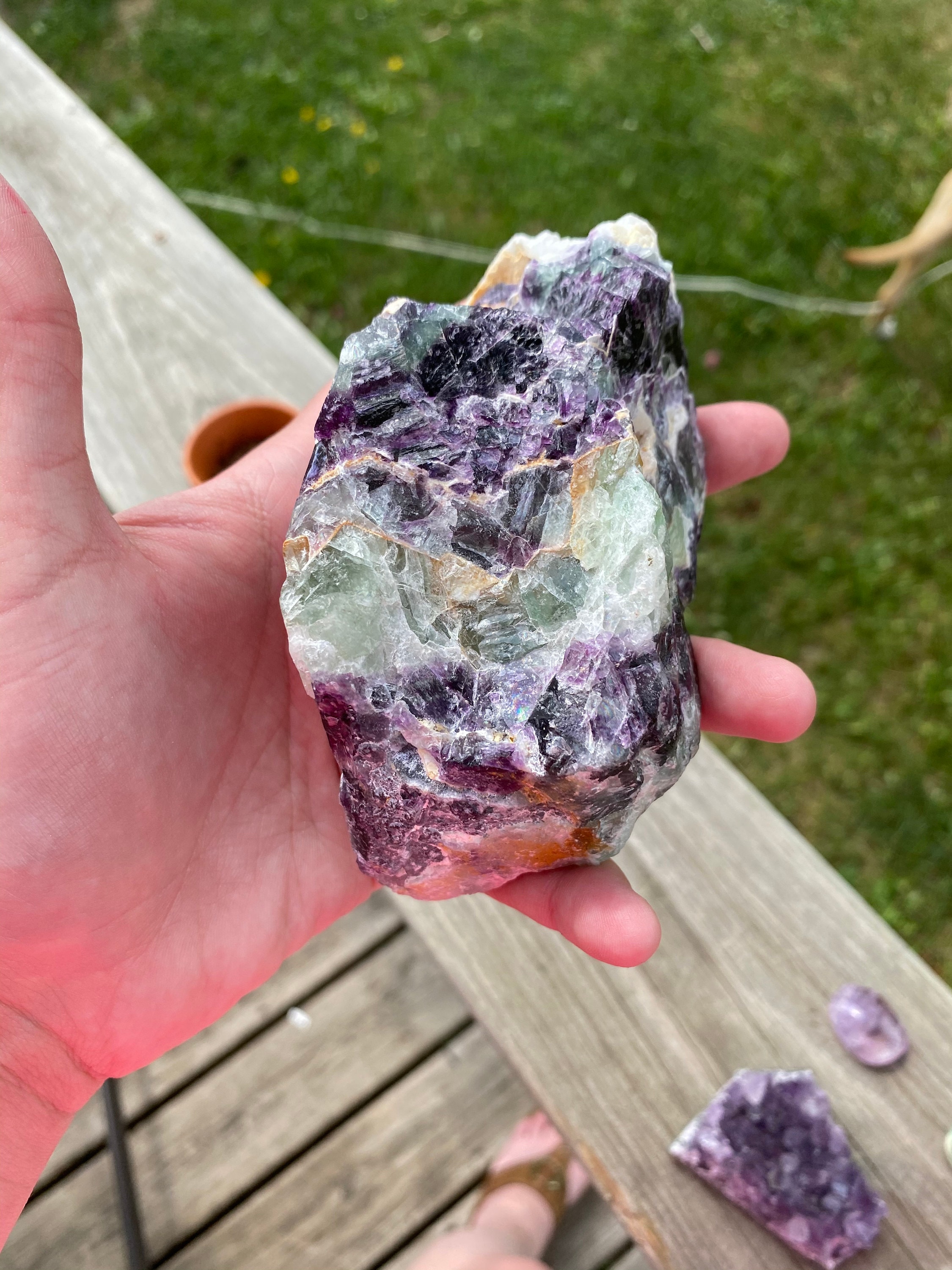 Natural Rainbow Fluorite Pieces: Choose Size & Amount (Display Specimen