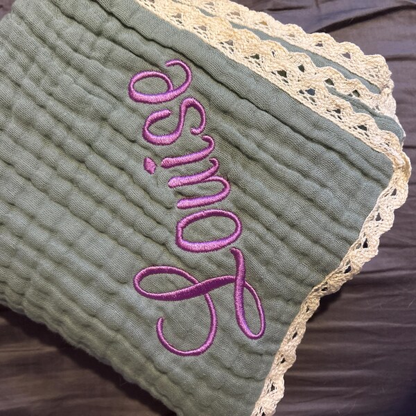 Personalized Baseball Baby Blanket - Custom Name & Birth Time, Super Soft Sherpa, 31x47 Inches, Green