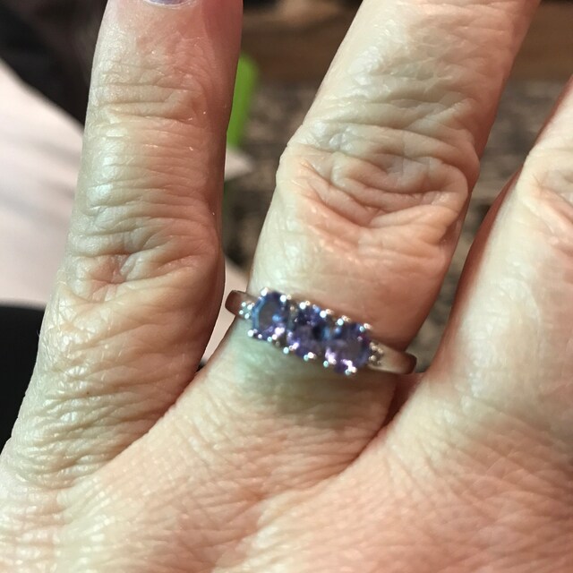3 CT Tanzanite Look Sterling Silver Ring – 925 – Women's Sizes 5-10 – Trendy