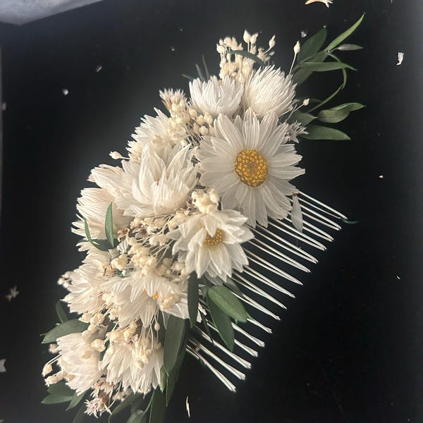 Pettine Per Capelli Da Sposa Da Giardino, Argilla Cremosa, Fiore In Ceramica, Foglia, Accessori Per Capelli Da Sposa Per La Sposa, Damigella D'onore, Regalo Per Ragazze - Foto 9