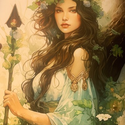 Artio Celtic Goddess of the Wilderness Poster Print Celtic Bear Goddess ...