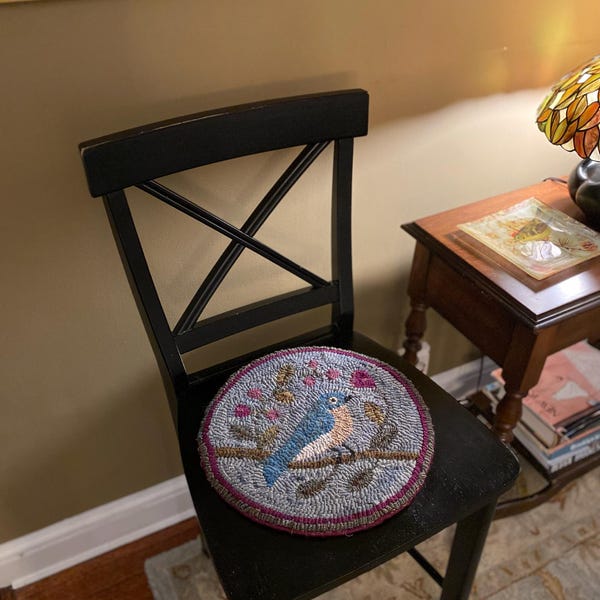 Handmade Primitive Style Hooked Rug Roses in Basket - Etsy