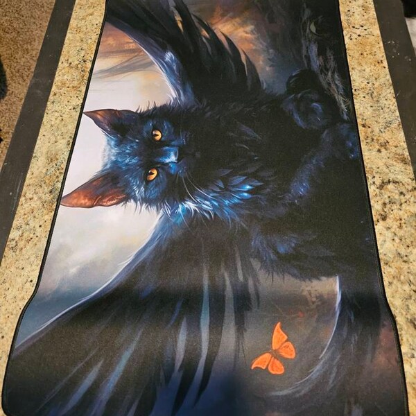 thumbnail interactive-video image 1 of Fantasy Deck Custom Playmat – No.1812 Daze Invocation Lake Bird – MTG TCG Play Mat 1 of 4