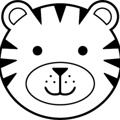 Cute Tiger Face SVG, Tiger Head Cut File, Baby Tiger SVG, Kids Shirt ...