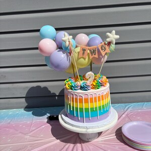 40 Stück Mini-Balloon Kuchen-Topper – Bunte Kugeln Auf Draht, 2,5 Cm, Für Torte & Cupcakes
