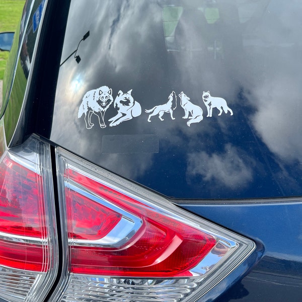 Wolf Pack Car Decal, Wolves Laptop Decal, Stick Family Decal, Wolf ...
