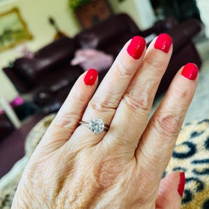 thumbnail image 2 of 925 Sterling Silver Princess Cut CZ Bridal Engagement Ring & Wedding Band Halo 3-Piece Set - Multiple Sizes 2 of 3
