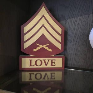 USMC Marine Corp Enlisted Rank Standing Name Plate - Military