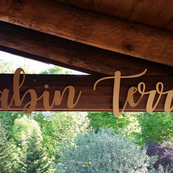 Custom Name Script Metal Sign | Single Line Personalized Metal Sign ...