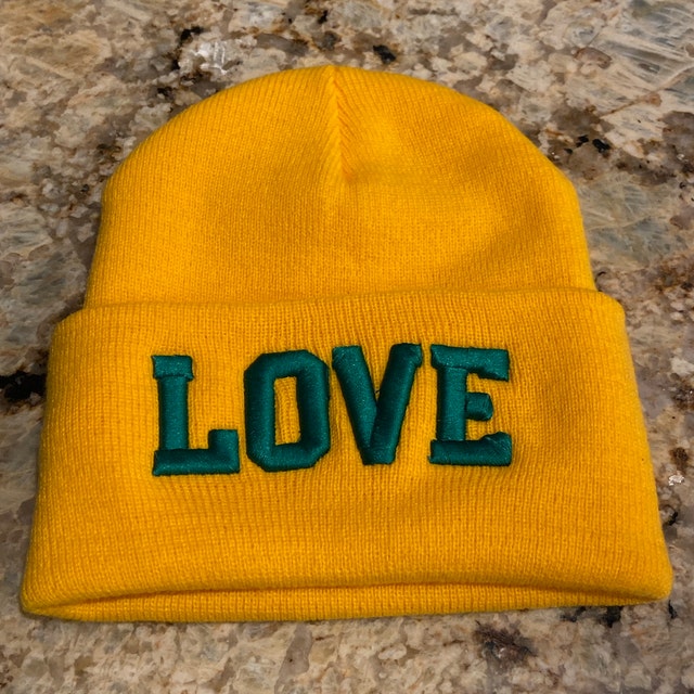 Love Beanie, Green Bay Hat, Love, Winter Hat, Beanie Hat