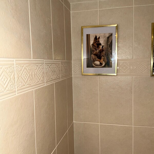 Funny Golden Retriever Bathroom Art Print (digital Download) - Etsy