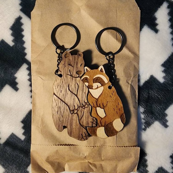 Feathered Raptor Dinosaur Couple Keychains - Friendship or Relationship ...