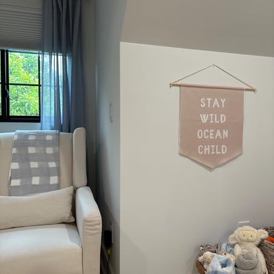 Stay Wild Ocean Child Wooden Wall Sign – Nursery Decor, Kids Room Art, Playroom Decoration | Peel & Stick Wooden Words