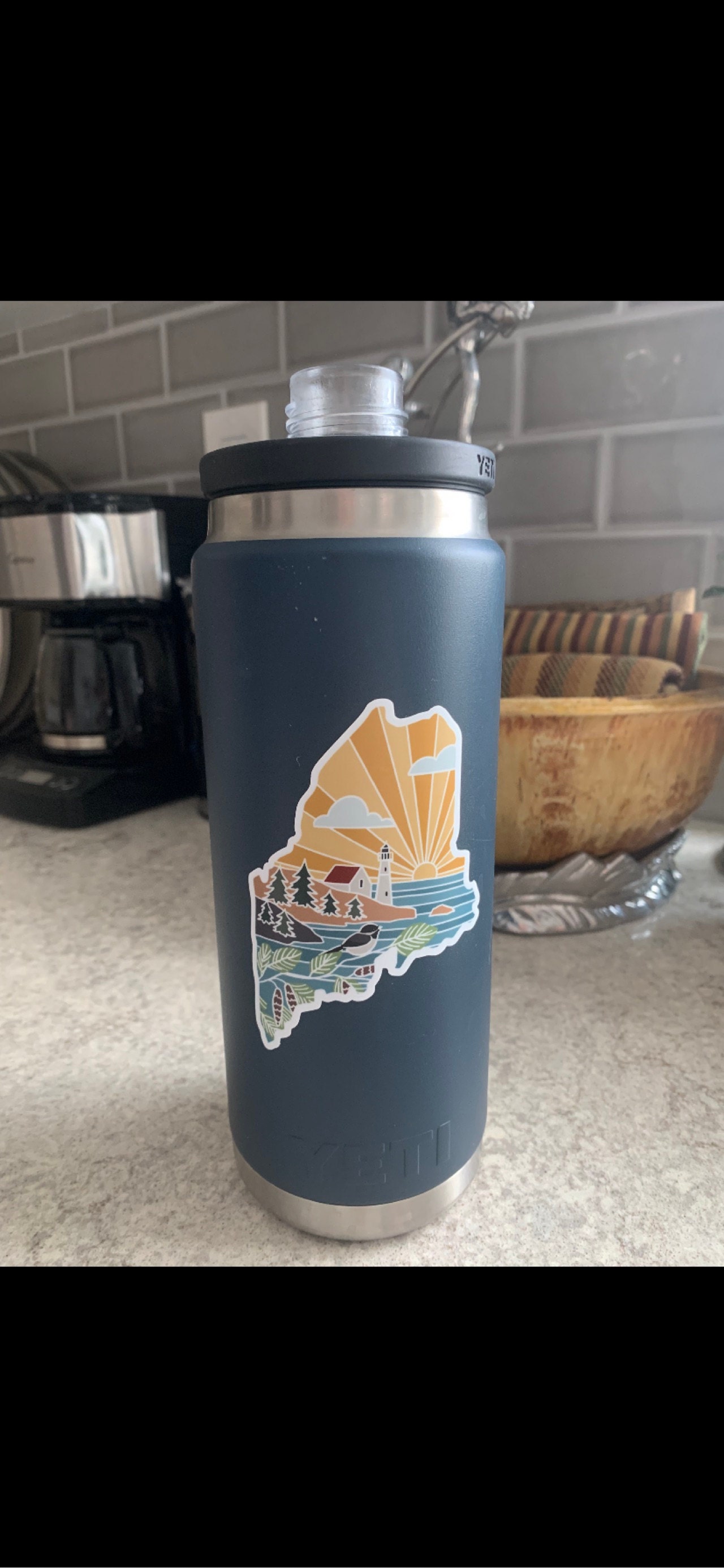 Maine Durable Sticker | High Quality Bumper Sticker | United States Vinyl Decal | Weatherproof Sticker | Water Bottle Sticker | 4&quot;