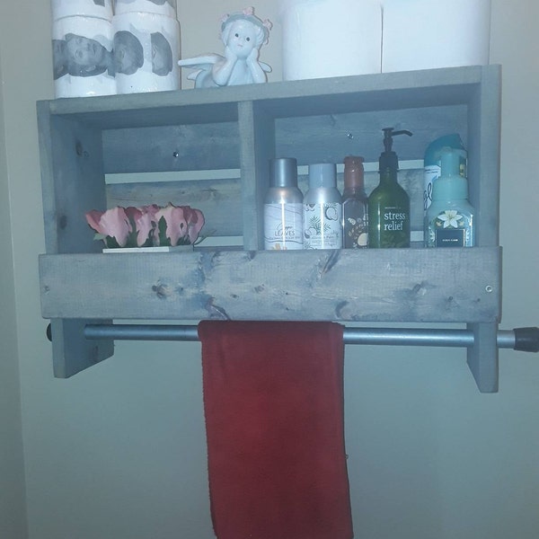 Bathroom Cabinet W/ Towel Rack - Etsy