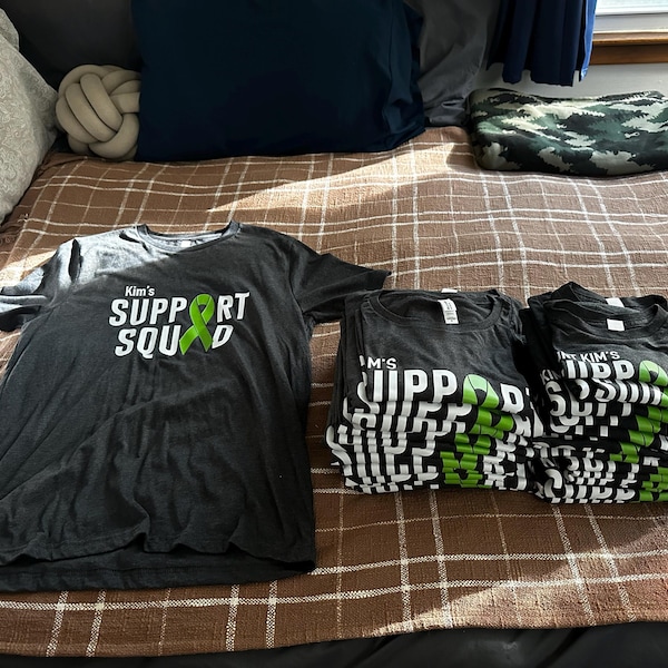 Support Squad Lymphoma Cancer Shirt, Lymphoma Ribbon Shirt ...