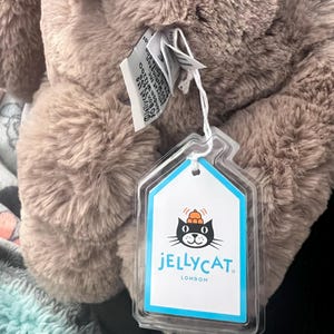 Accessori Per Giocattoli Di Peluche Protettori Per Etichette Originali Jellycat - Confezione Da 21 Pezzi 2 Adesivi Omaggio, Colore Trasparente Jellycat Bubble Tag Protector - Foto 5