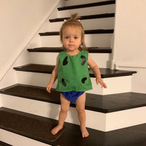 Pebbles Costume Bebe Tout Petit Fille Halloween Top Etsy