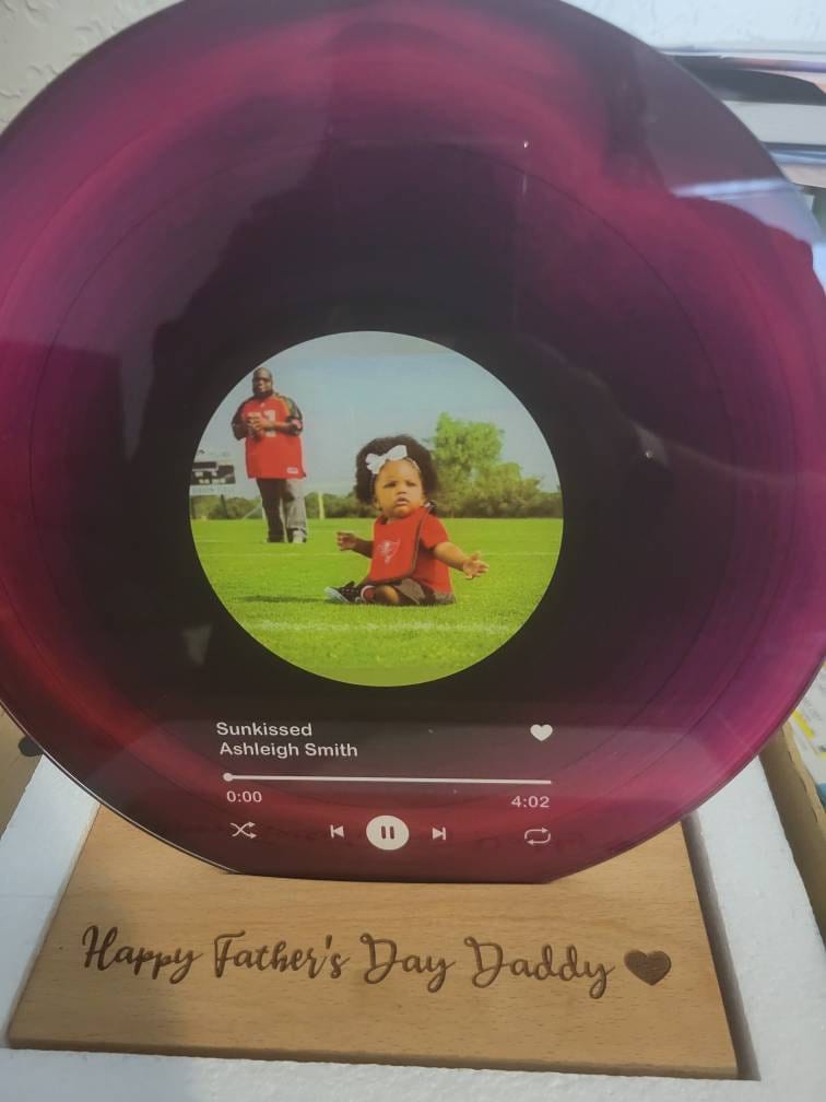 Personalized Vinyl Record with Photo - Birthday Gift for Her Him - Valentines Day Gift - Acrylic Song Plaque - Anniversary Gift for Friends
