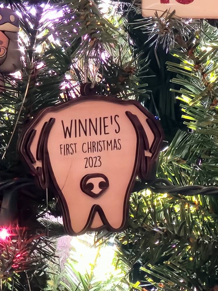 Personalized Dog Ornament, Dog First Christmas Ornament, Dog Lover Gift, Pet Ornament, Dog Lover Christmas Gift, Dog Ornament, Dog Gifts