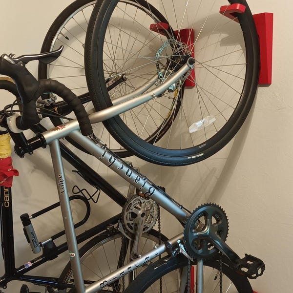 Tokyo Bike Rack Wall Mount / Wooden Wall Hook for Bike Storage ...