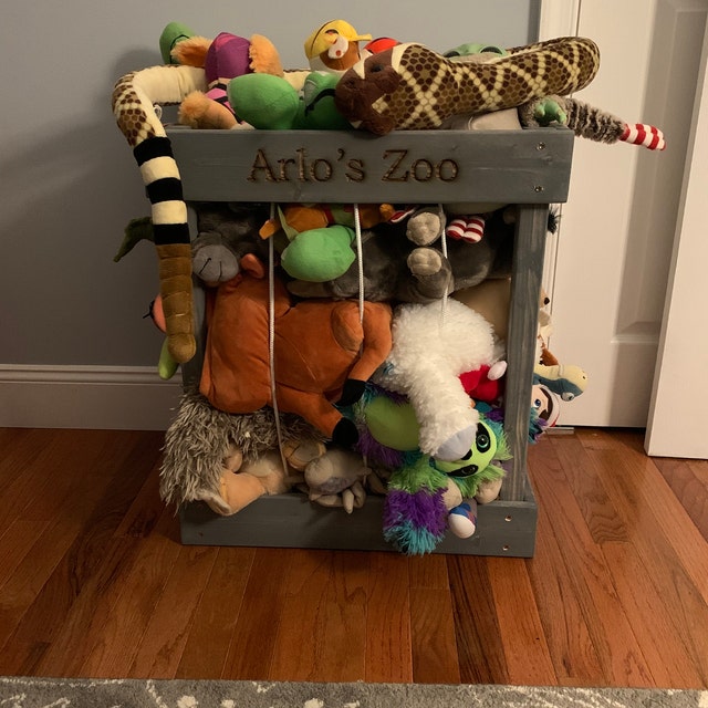 Stuffed Animal Zoo, Stuffed Animal Storage, Stuffed Animal Holder, Toy  Storage, Personalized Animal Zoo, Custom Childrens Room Decor 