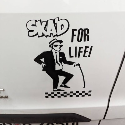 X2 15x10cm Vinyl Stickers 2tone Rude Boy Specials Madness Bad Manners Ska Rico E - Foto 3