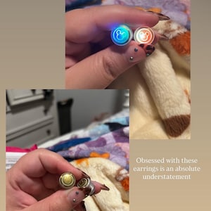 LED Magic Band Scanner Stud Earrings