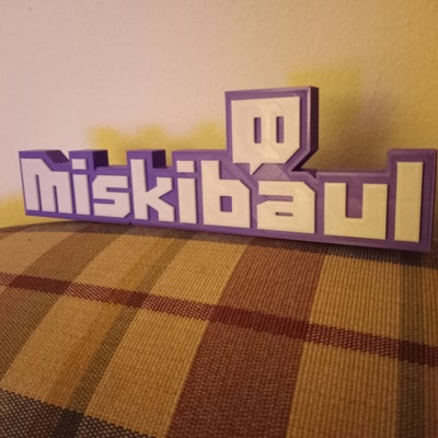 Personalized Twitch Name Tag Twitch Streamer Gift Twitch Shelf Decor ...