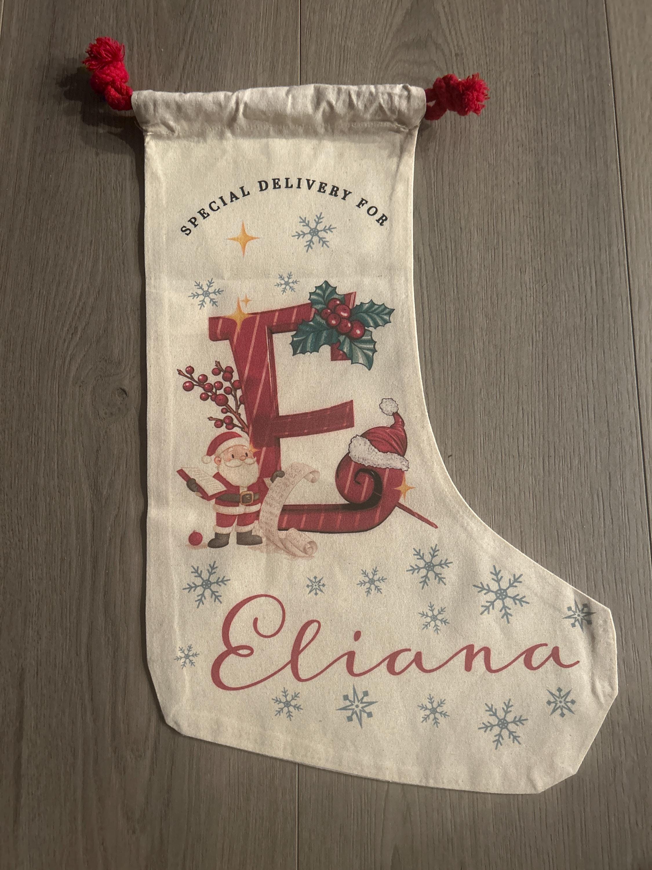 Christmas Santa Stocking, Custom Christmas Stocking, Special Delivery Kids Stocking for Christmas, Personalized Christmas Family Stocking