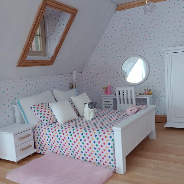 Set Biancheria Da Letto In Cotone Per Casa Delle Bambole – 2 Lenzuola E 2 Cuscini, Accessori Decorativi Per Mini Letti, Rosa