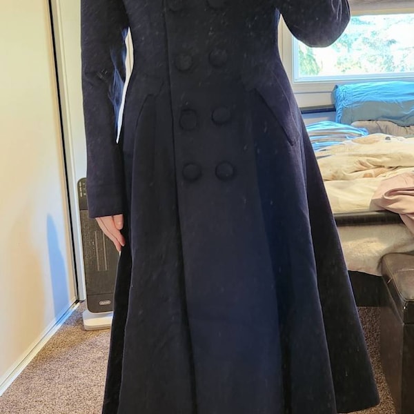 Vintage Fashion Collection Wool Long Coat 12 14 16