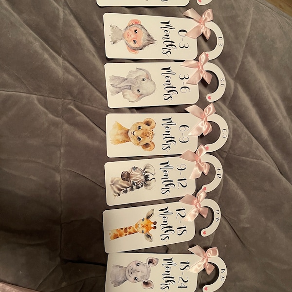 Safari Animals Baby Clothes Dividers, Wardrobe Organisation, Baby ...