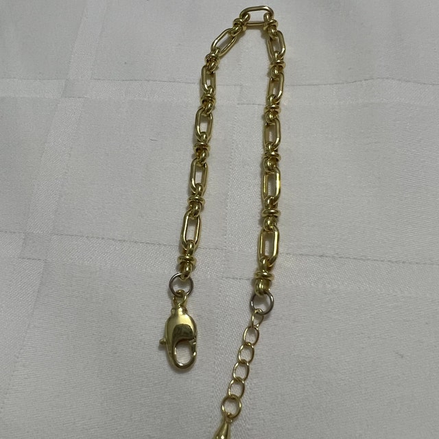 18kgold Filled Bracelet, Oval Chain Bracelet, Gold Bracelet