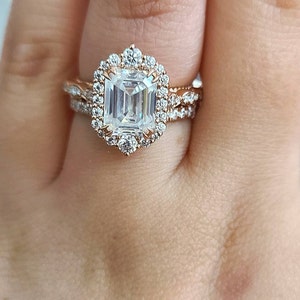 2.25 CT Radiant Cut Moissanite Engagement Ring Solitaire - Etsy