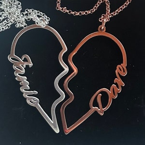 INBLUE Collana Proiezione Personalizzata Con Foto A Cuore - Argento/Oro Rosa - Regalo Per Mamma, Moglie, Fidanzata